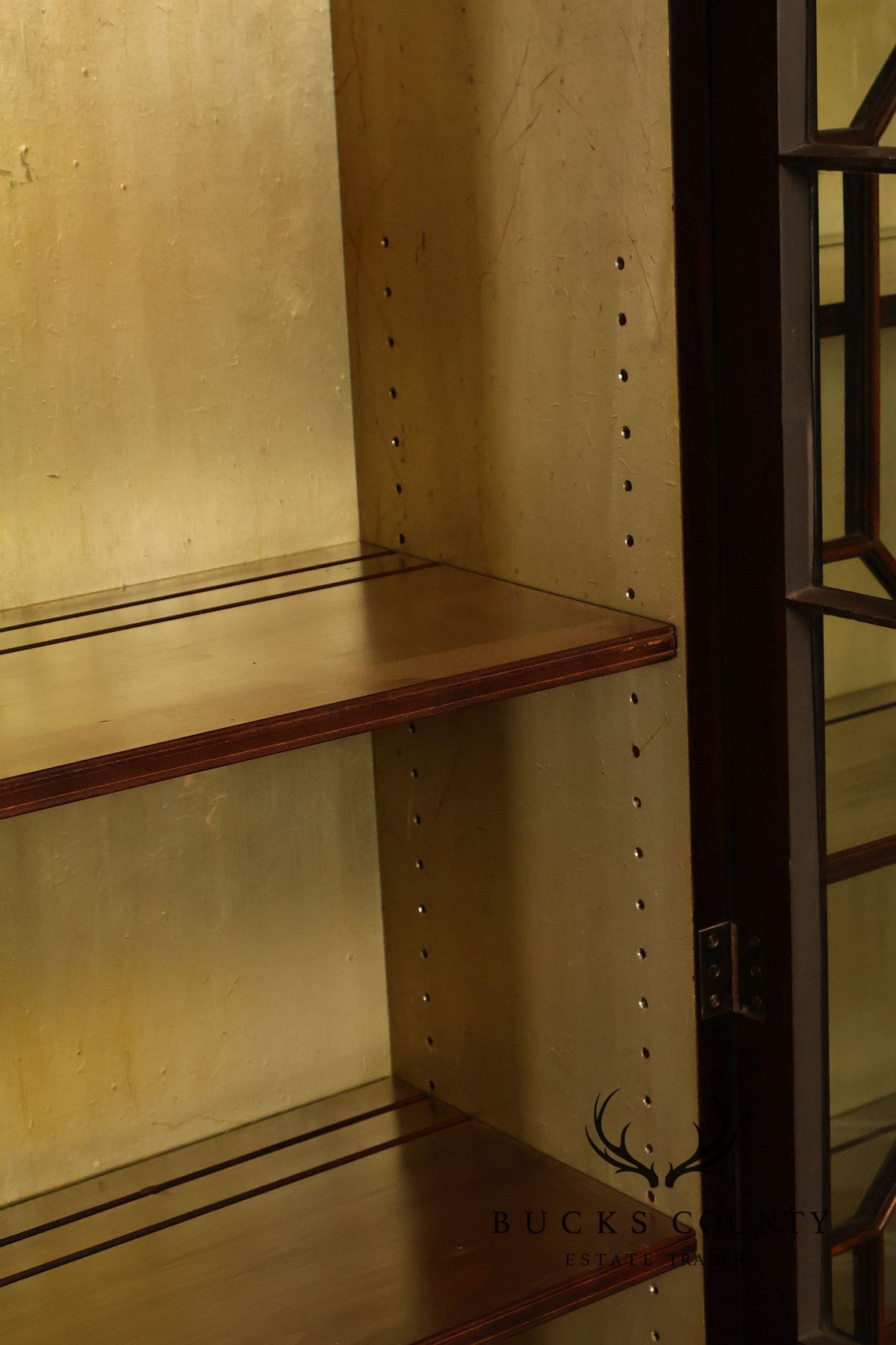 Baker Georgian Style Mahogany Breakfront Bookcase