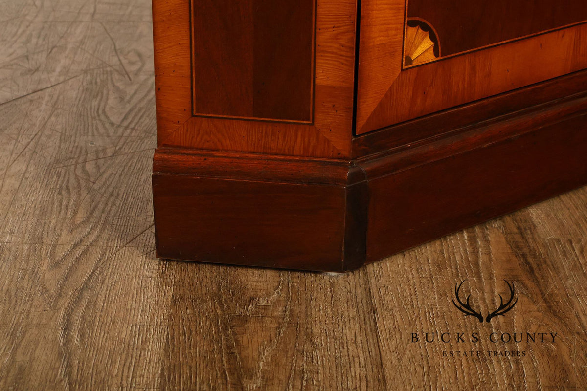 Heckman Furniture Federal Style Mahogany Corner Cabinet With Inlay