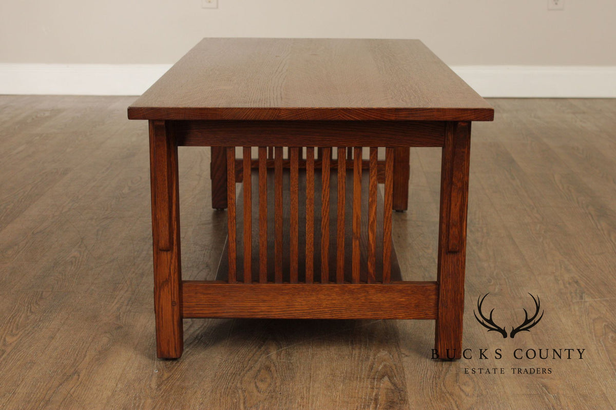 Stickley Mission Collection Oak Spindle Coffee Table