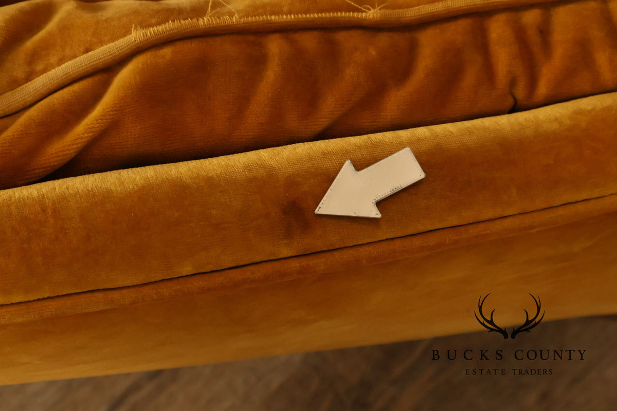 Mid Century Modern Tufted Lounge Chair and Ottoman