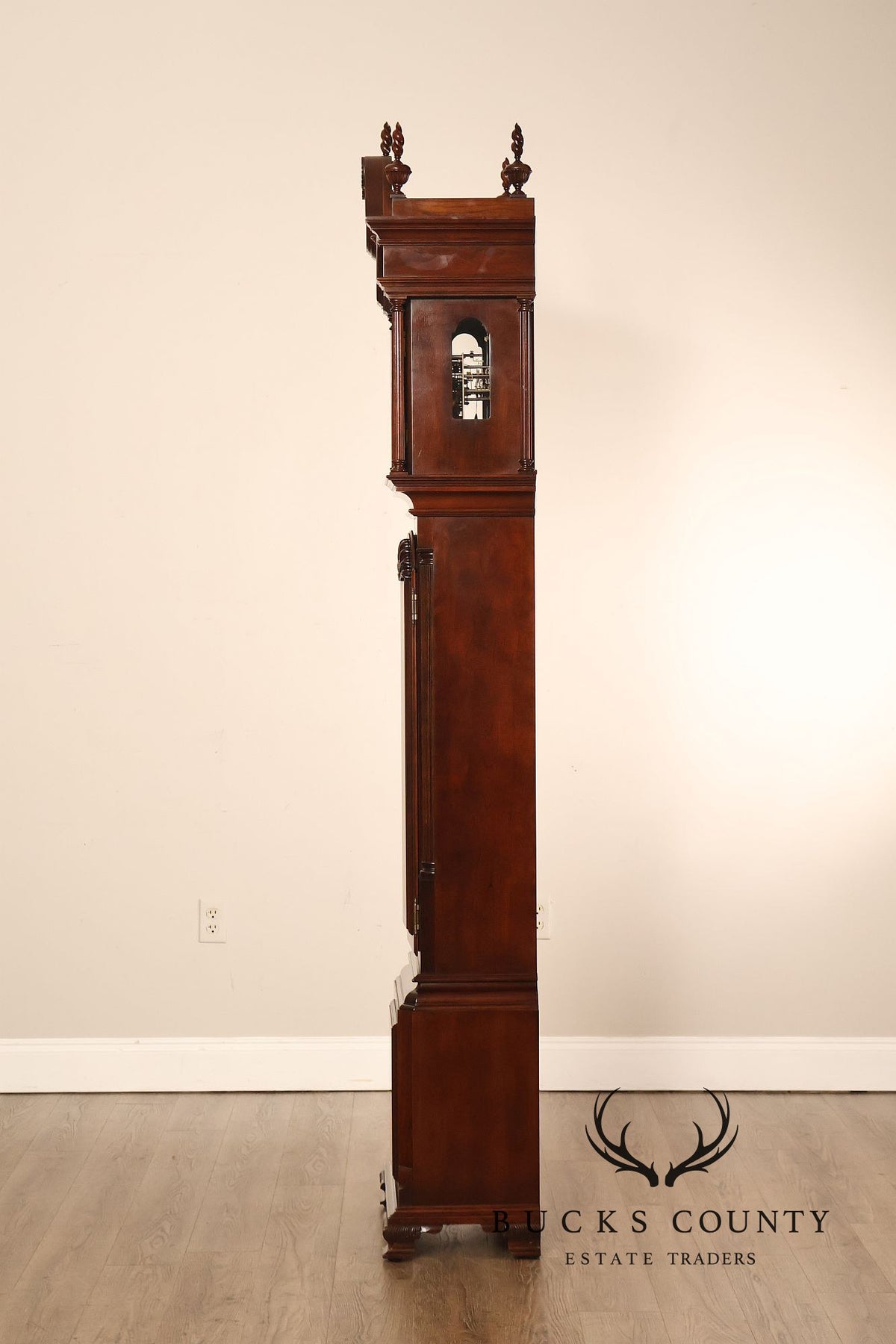 Sligh John Goddard Cherry Newport Tall Cased Grandfather Clock