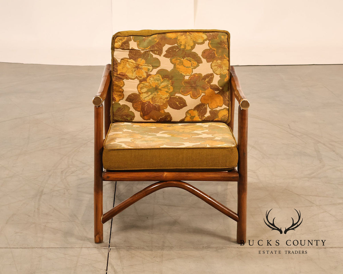 Vogue Coastal Vintage Rattan Bamboo Armchair
