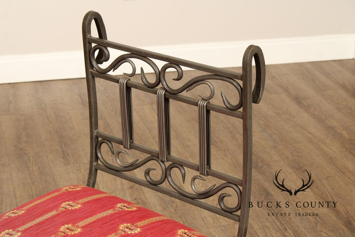 Vintage Wrought Iron Chaise Lounge