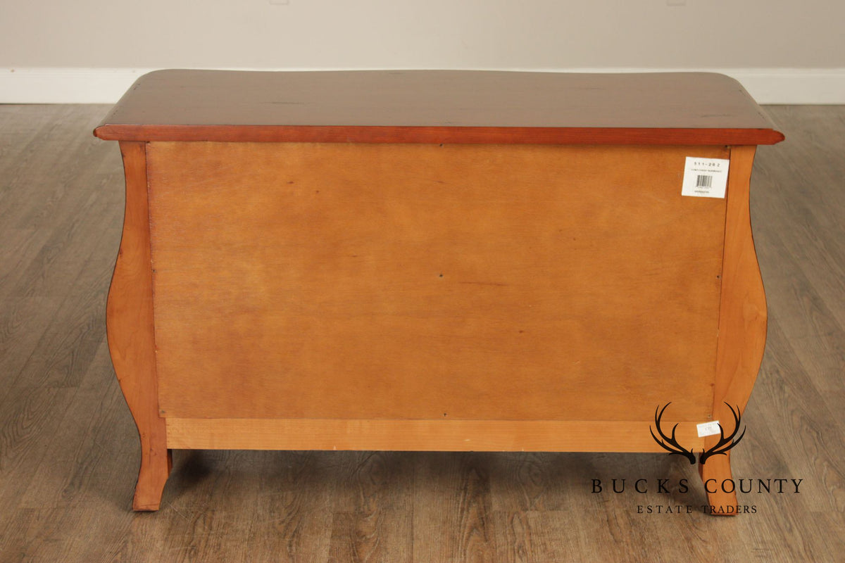 Century Furniture 'Coeur de France' Pair of Carved Cherry Bombe Chests