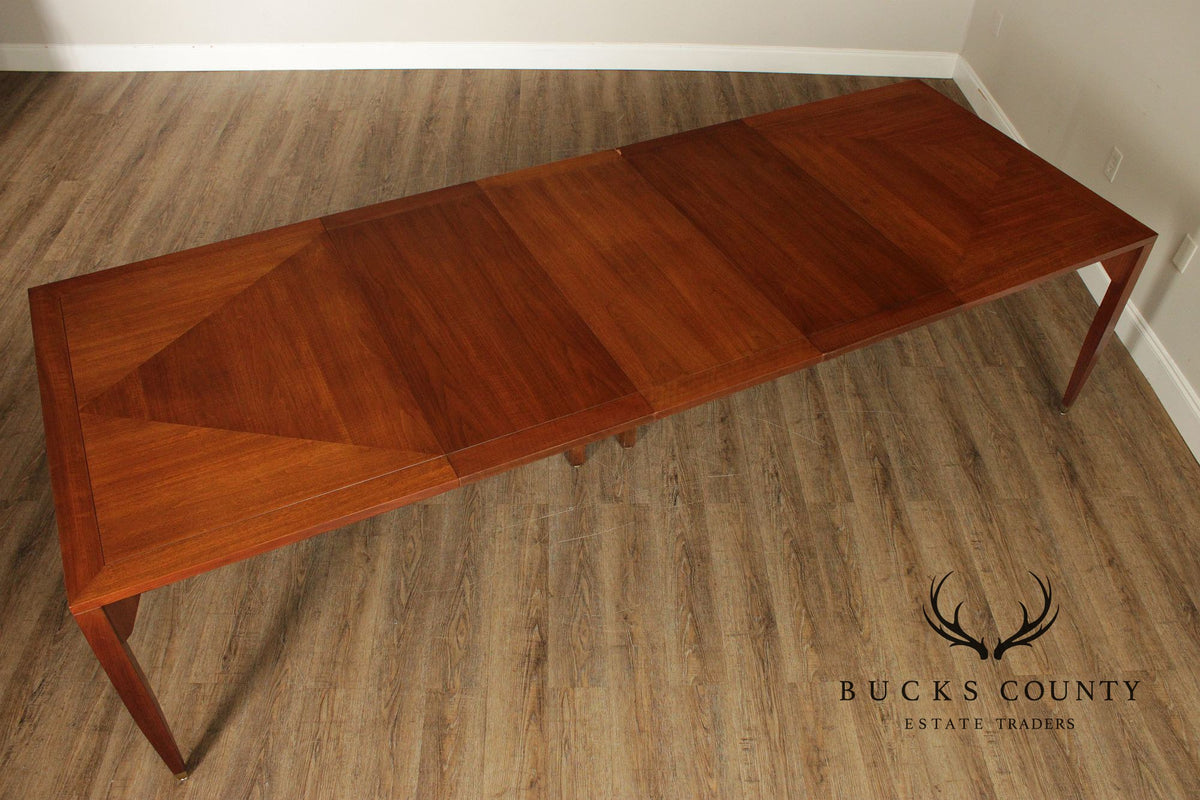 Baker Furniture Mid-Century Modern Style  Walnut Extension Dining Table