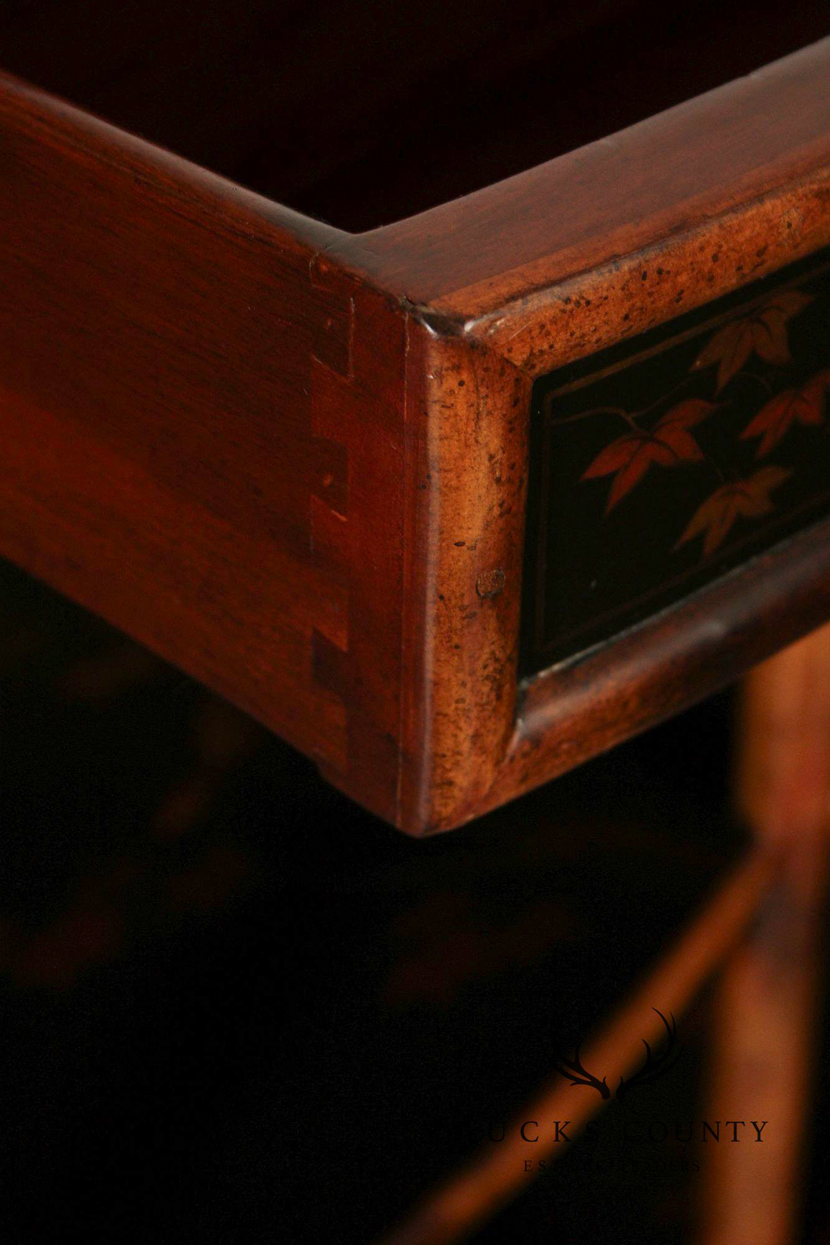 Theodore Alexander Faux Bamboo Three-Tier Console