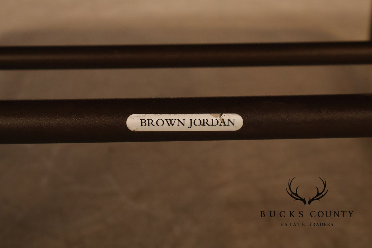 Brown Jordon Outdoor Patio Reclining Lounge Chair with Ottoman