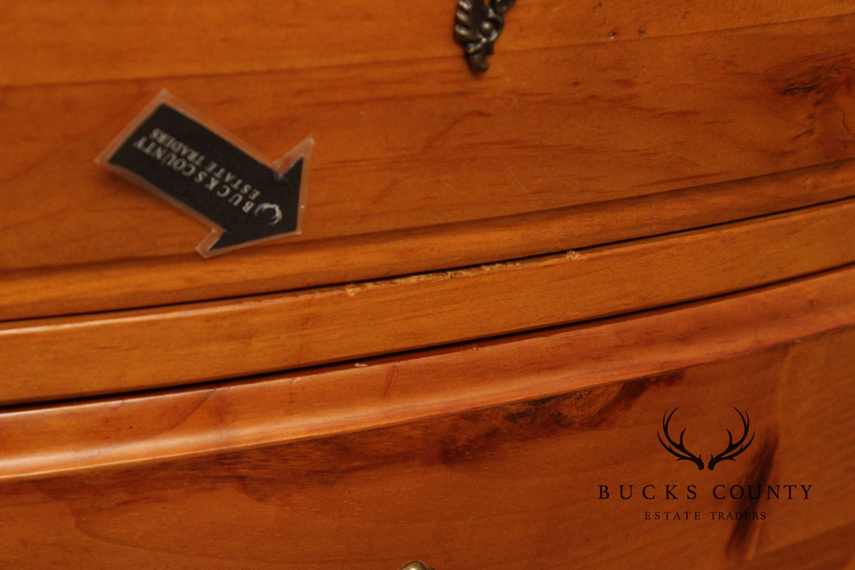 French Country Style Marble Top Pine Commode