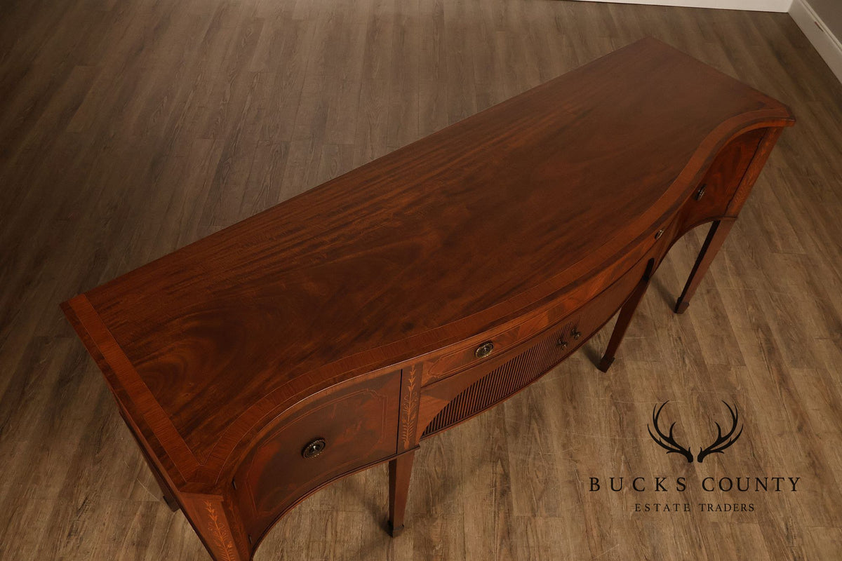 Federal Style  Custom Mahogany Sideboard With Inlay And Tambour Door