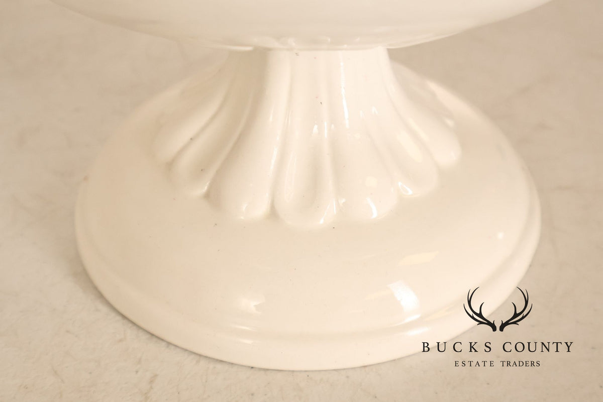 Italian Glazed Ceramic Fruit Basket Centerpiece