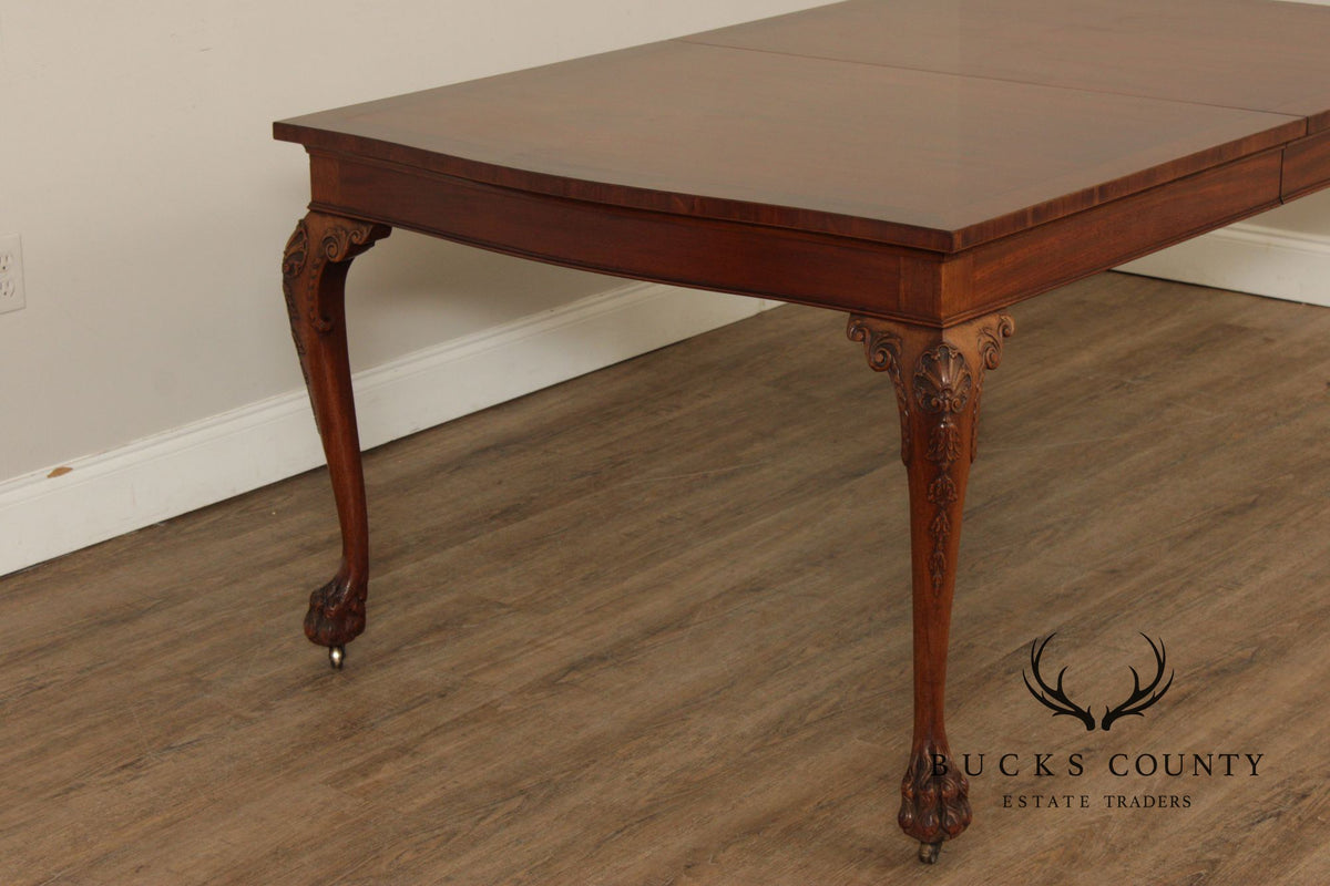 Irish Georgian Style Expandable Mahogany Dining Table