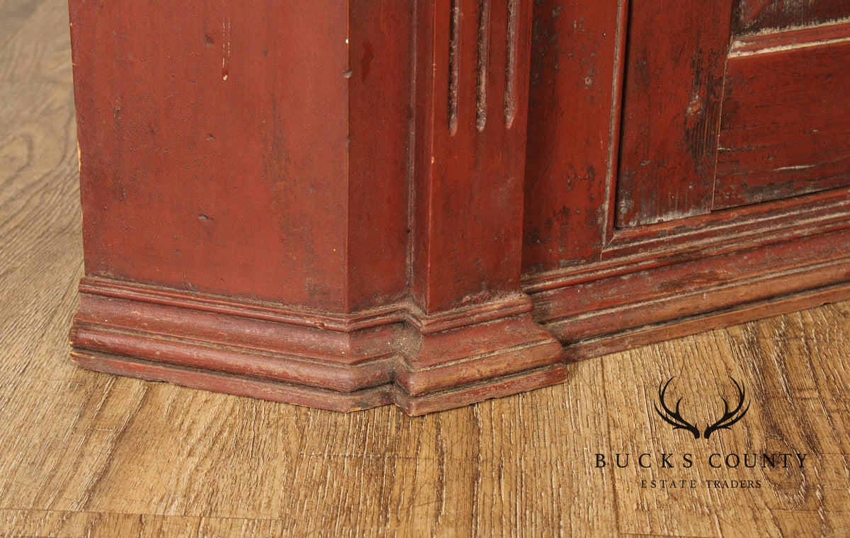 Custom Quality Large Painted Architectural Corner Cabinet