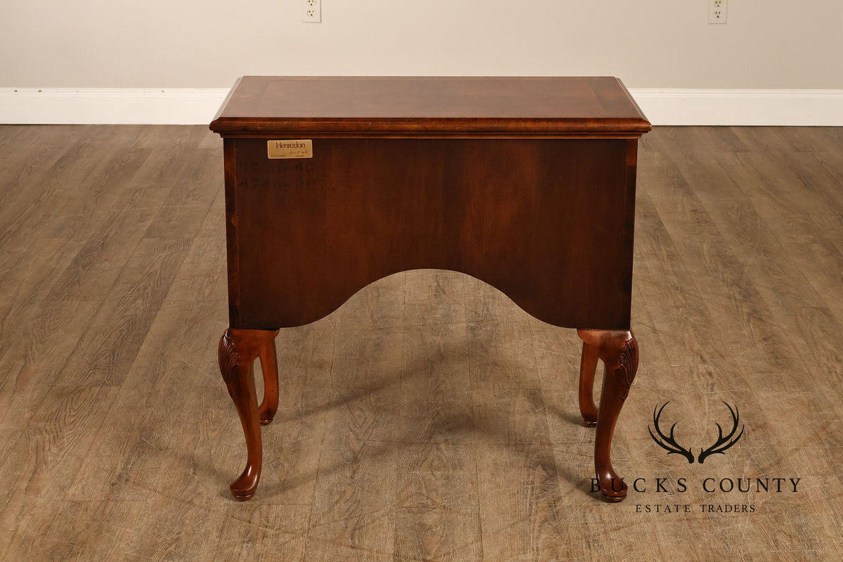 Henredon Georgian Style Burlwood Lowboy