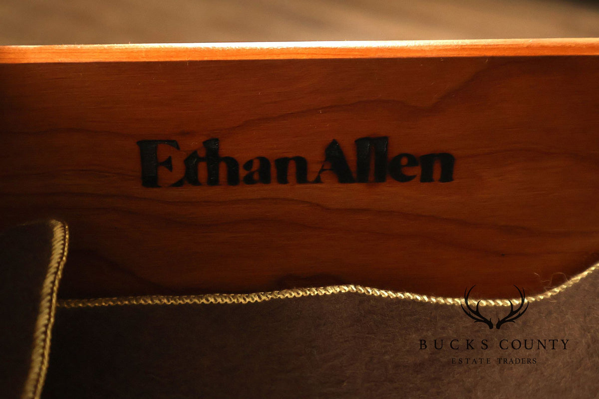 Ethan Allen Georgian Style Cherry Flip Top Server