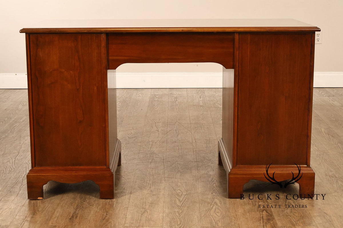 Stickley Chippendale Style Cherry Kneehole Desk
