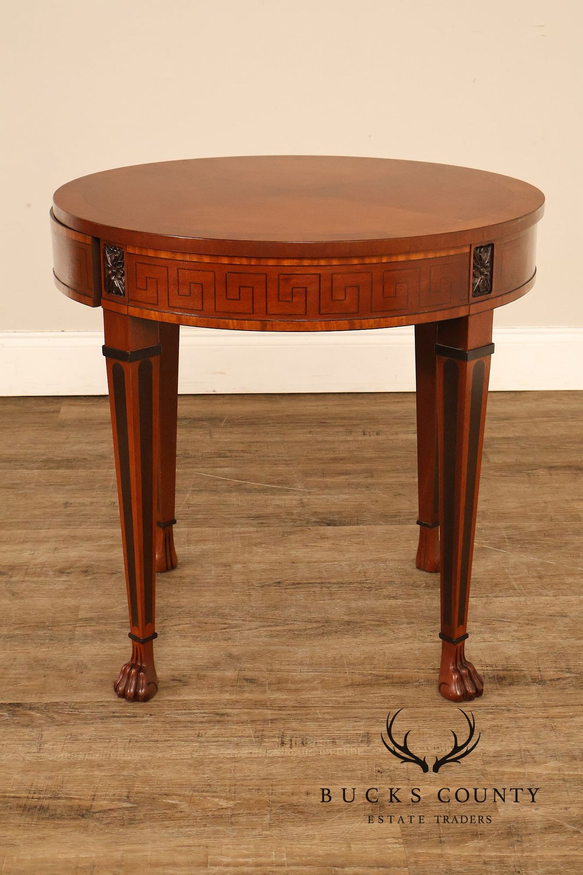 Baker Furniture Neoclassical Style Round End Table
