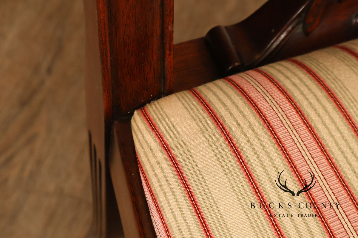 Henkel Harris Mahogany Set Of Eight Lyre Back Dining Chairs