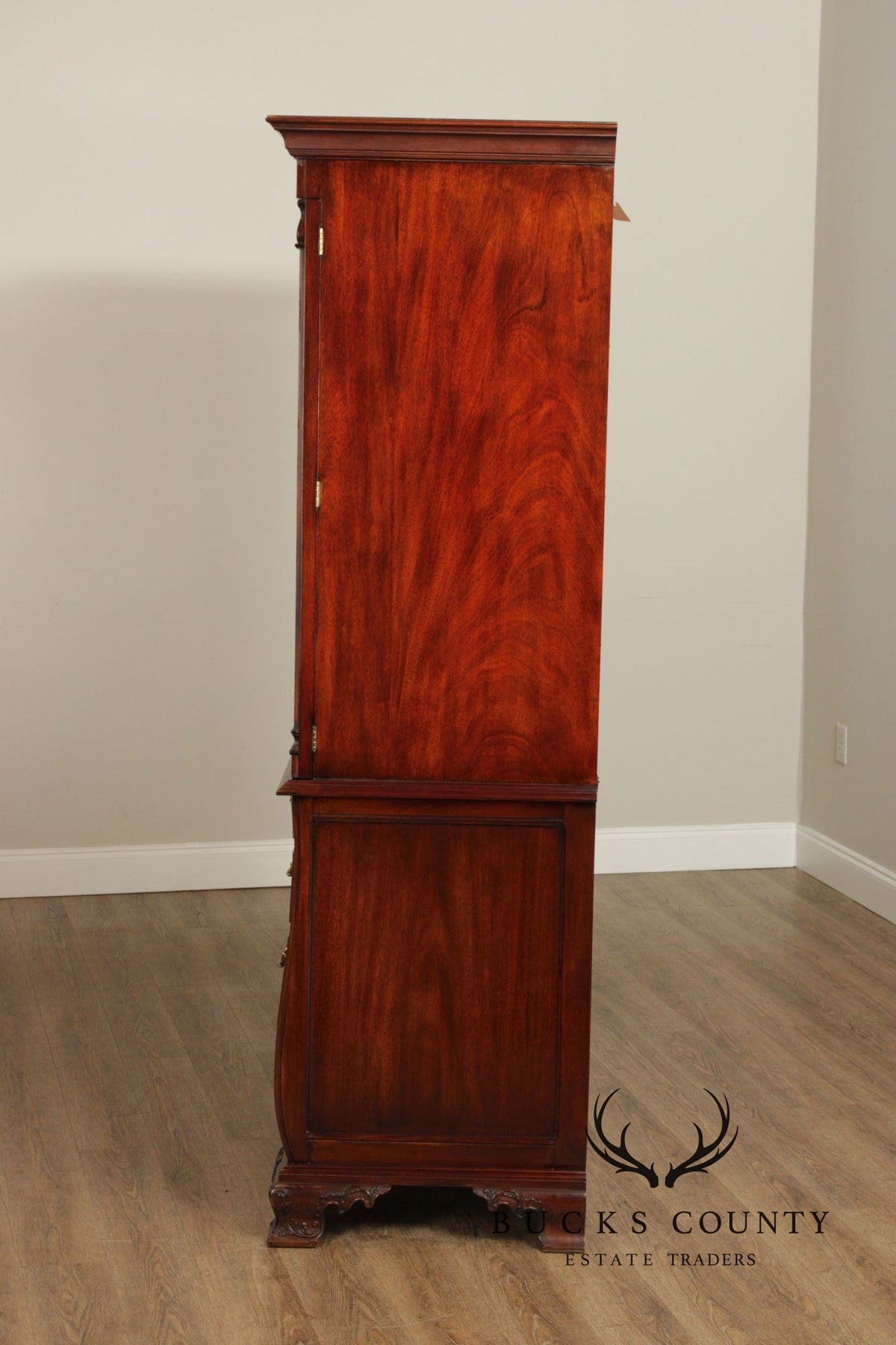 Henkel Harris Mahogany Bombe Armoire Cabinet