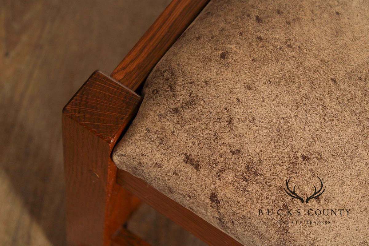 Stickley Mission Collection Oak and Leather Footstool