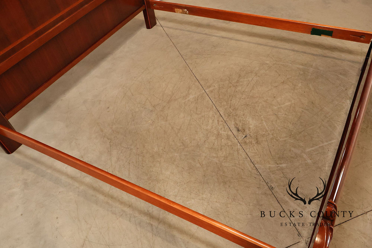 Italian Neoclassical Style King Size Mahogany Inlaid Bed
