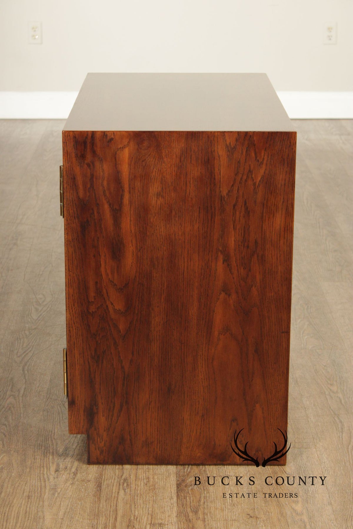 Henredon Campaign Style Oak Cabinet