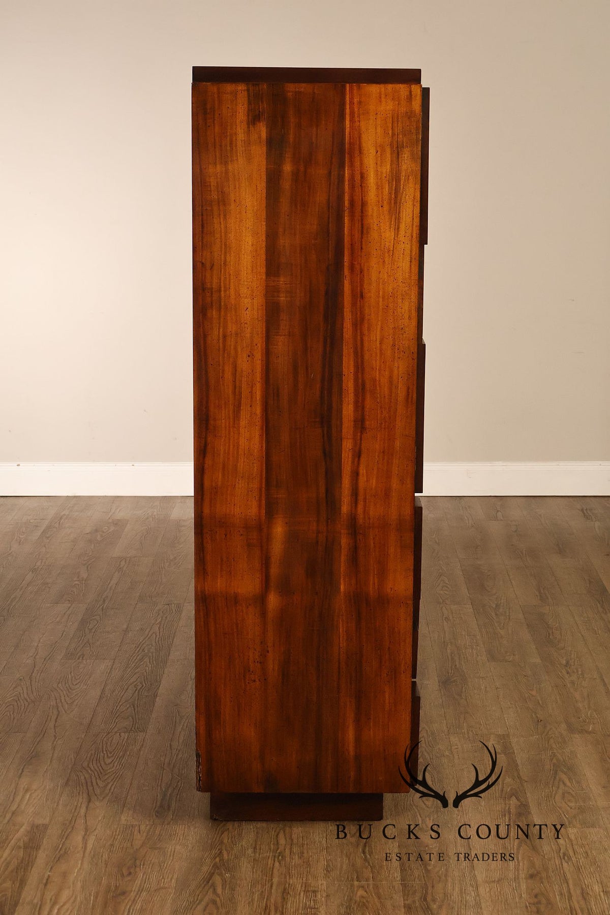 Vintage Lane Mid-Century Modern Brutalist Walnut Armoire