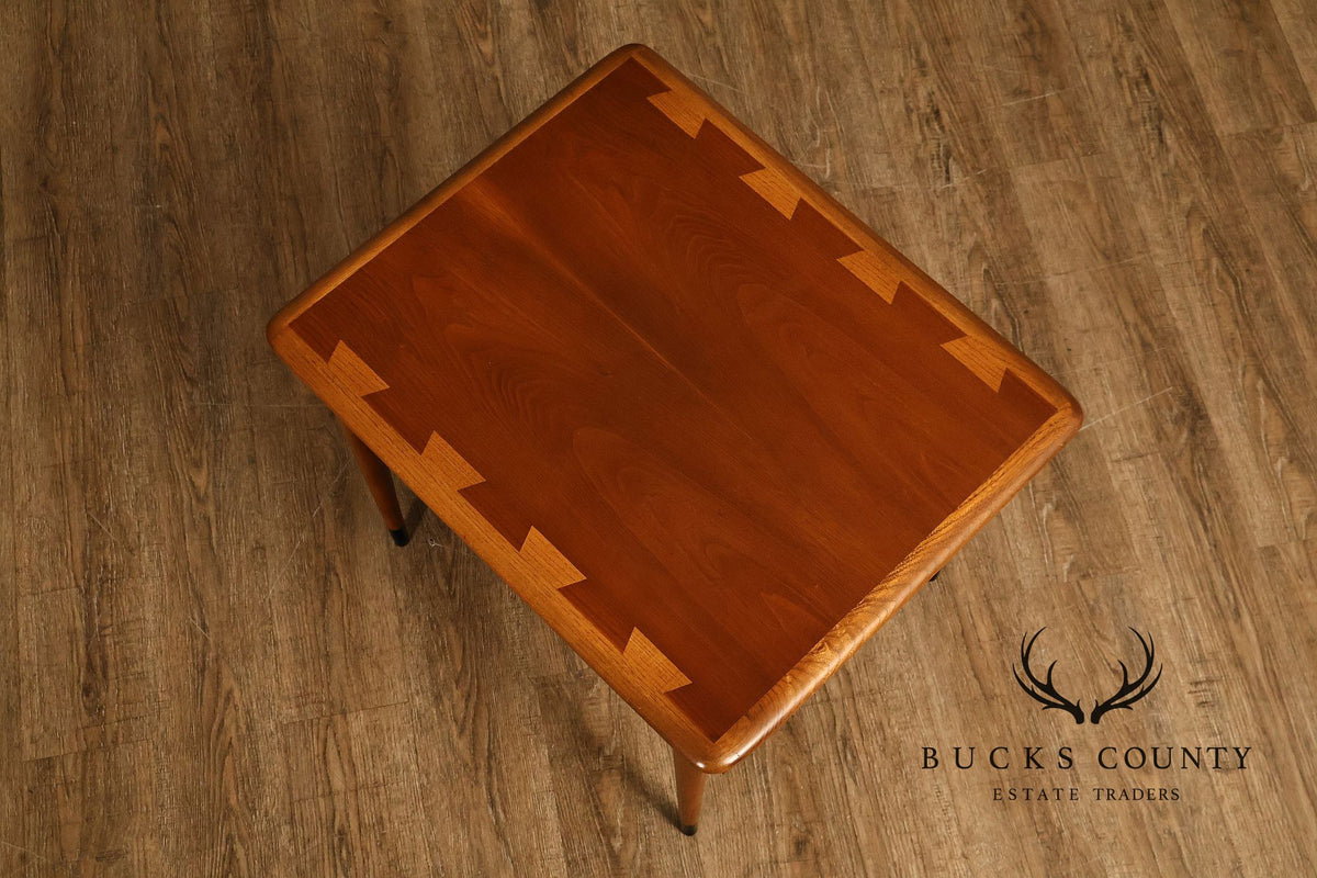 Mid Century Modern Pair Of Lane Acclaim Walnut One Drawer End Tables
