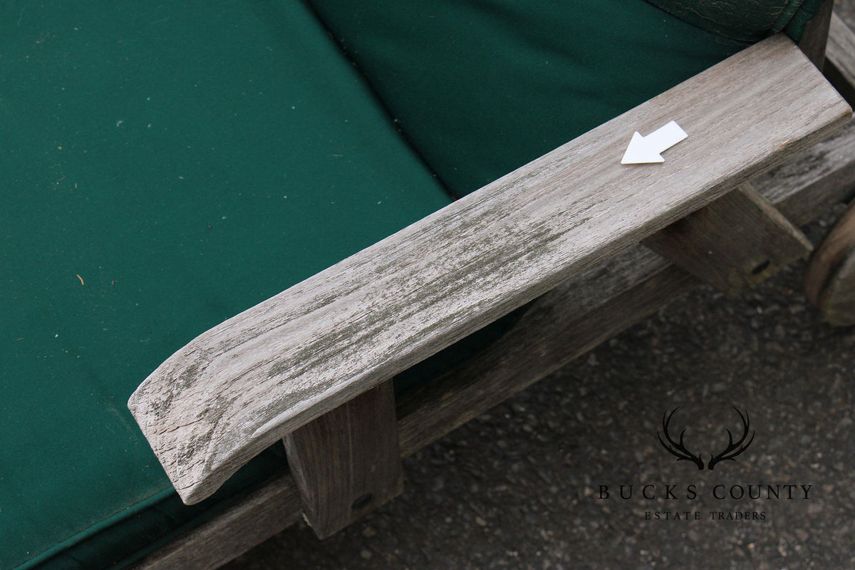 Gloster Pair of Teak Outdoor Patio Chaise Lounge Chairs