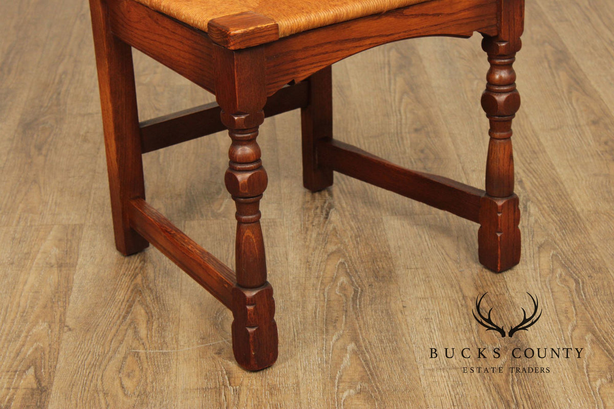 English Traditional Style Oak Side Chair