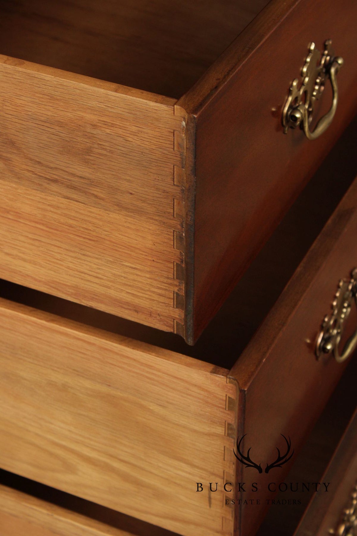 Baker Chippendale Style Mahogany Chest On Chest Highboy