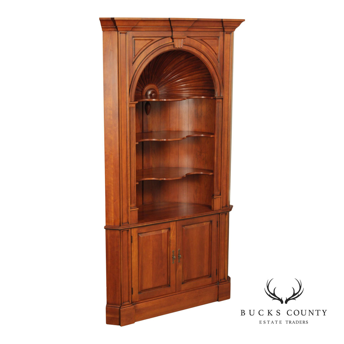 Harden  Chippendale Style Cherry Corner Bookcase