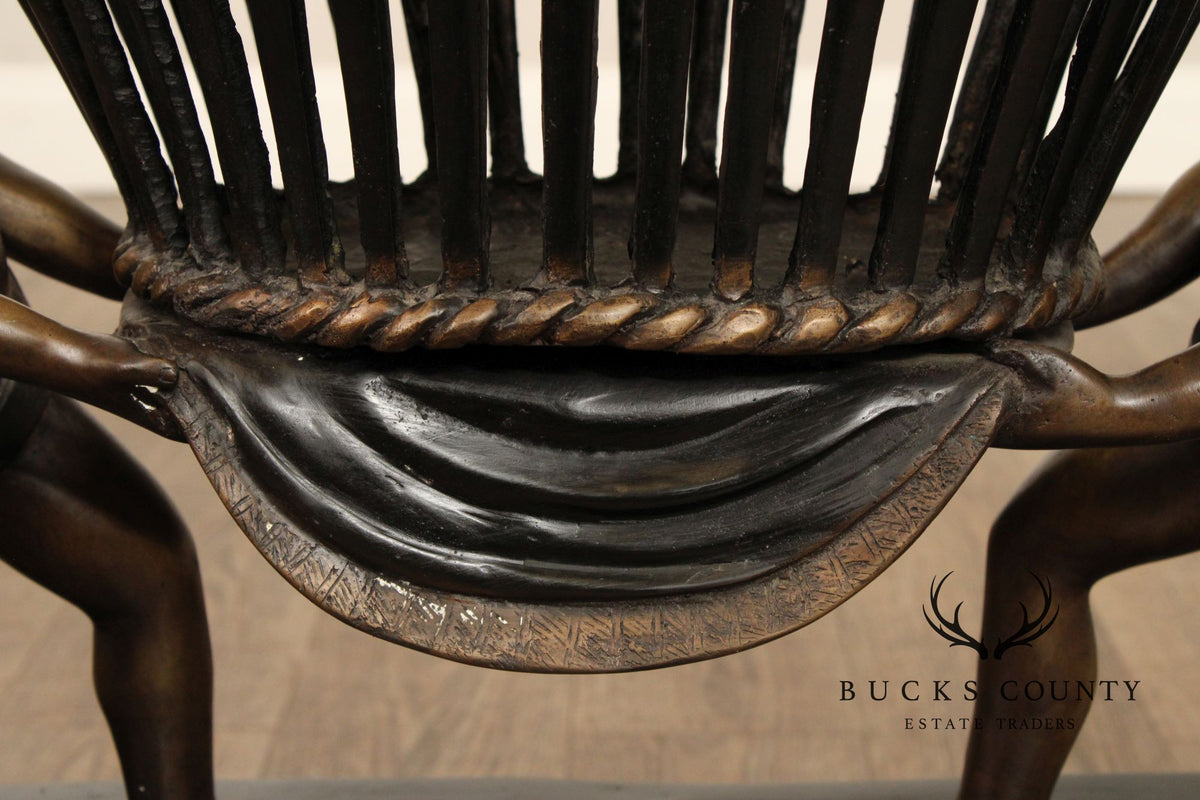 Italian Renaissance Style Bronze Cherub Table Base