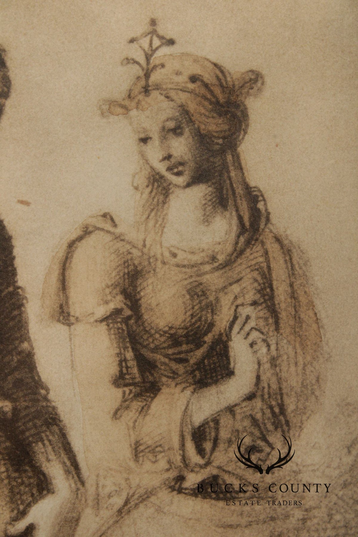 Classical Style Framed Print, Pair of Allegorical Figures