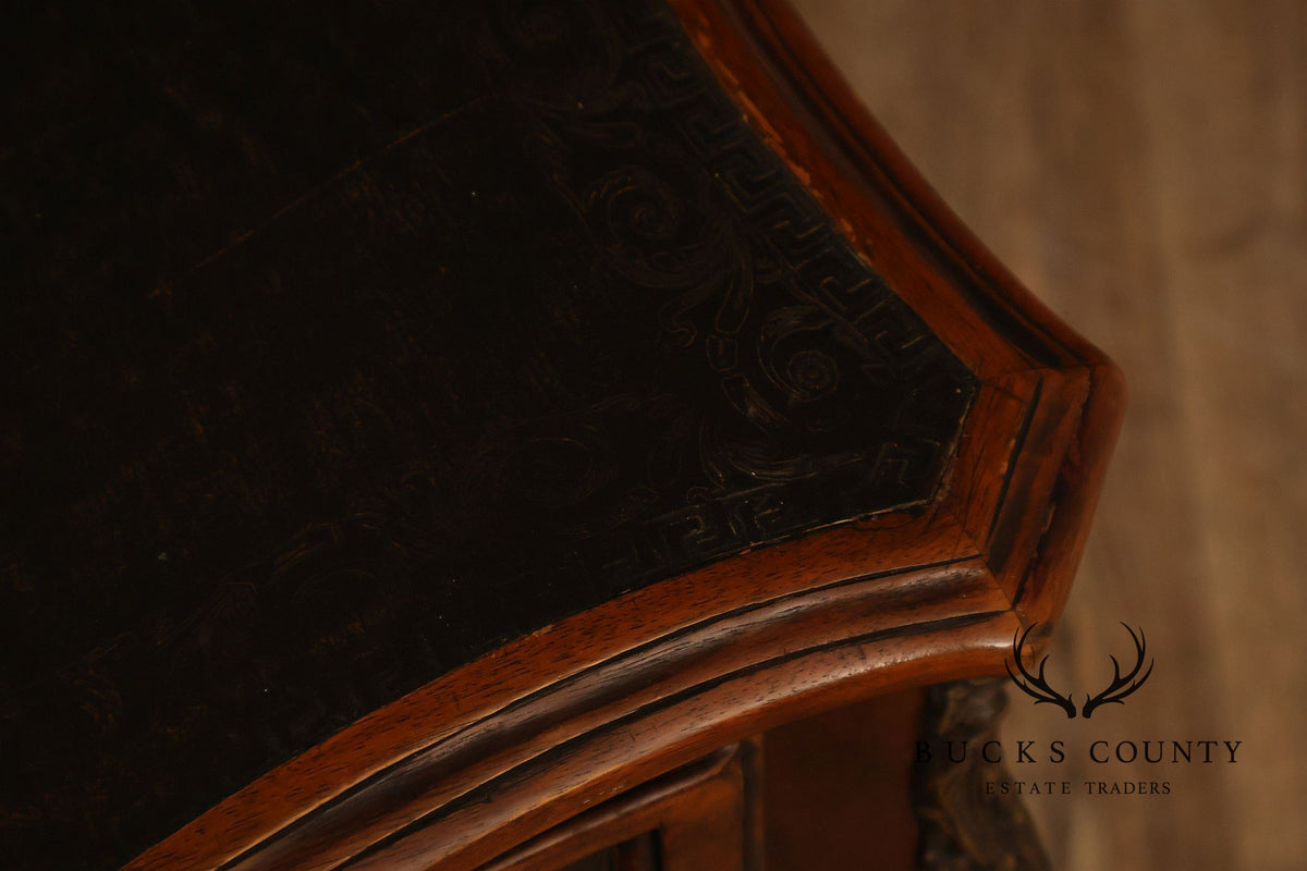 Theodore Alexander Chateau Du Vallois French Louis XV Style Walnut Leather Writing Desk