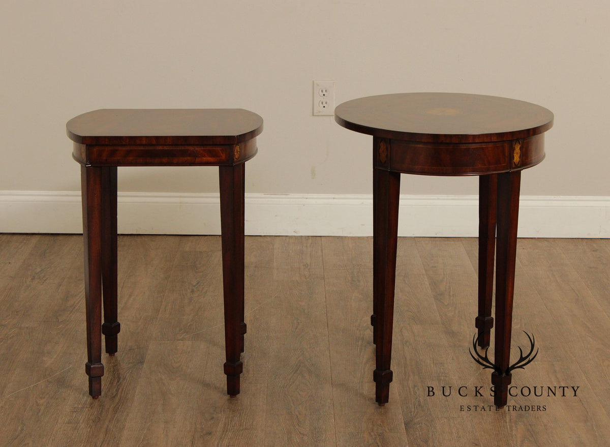 Maitland Smith Federal Style Pair of Mahogany Nesting Tables