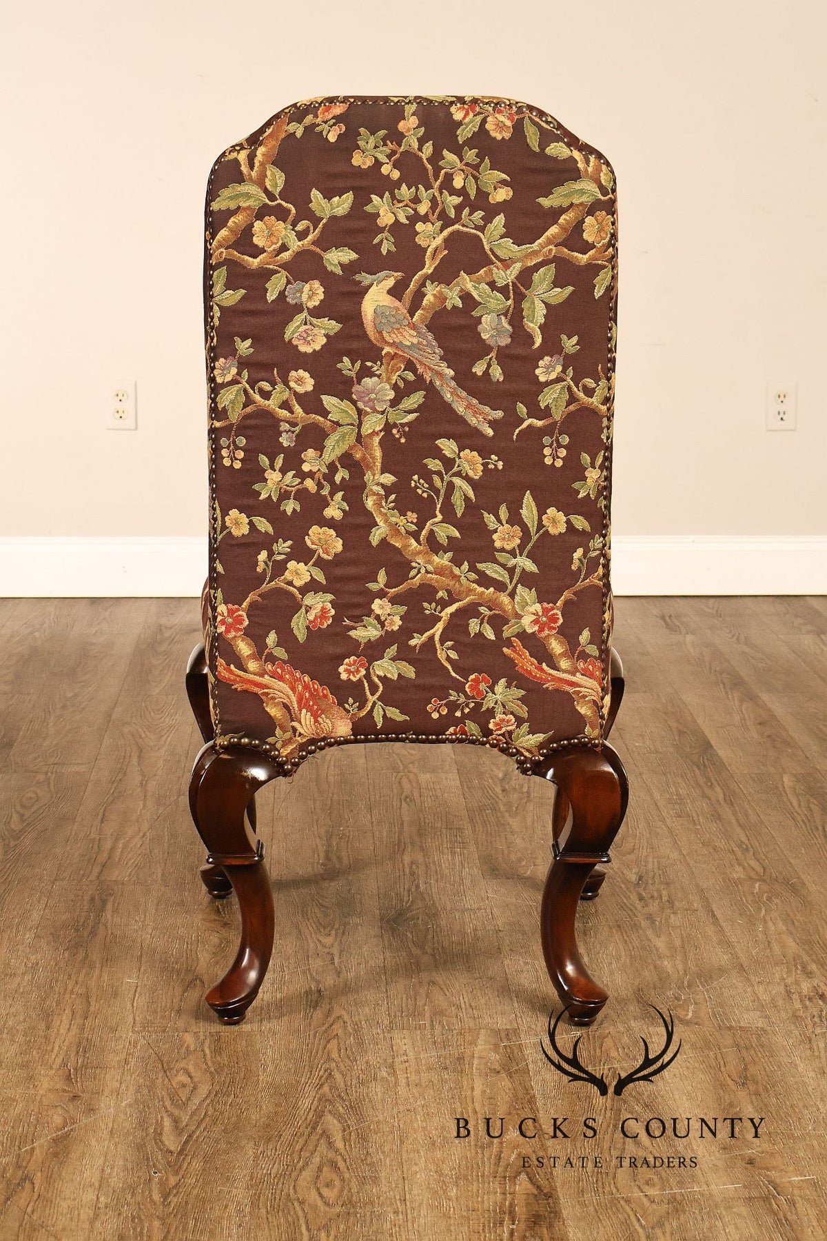 Banks Coldstone By Sarreid Set Of Six Queen Anne Style Upholstered Dining Chairs