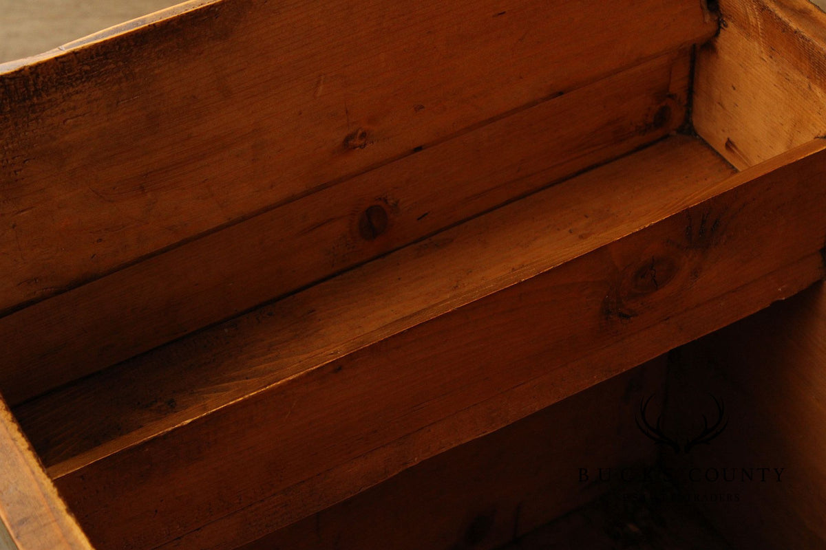 Antique Swedish Painted Pine Blanket Chest