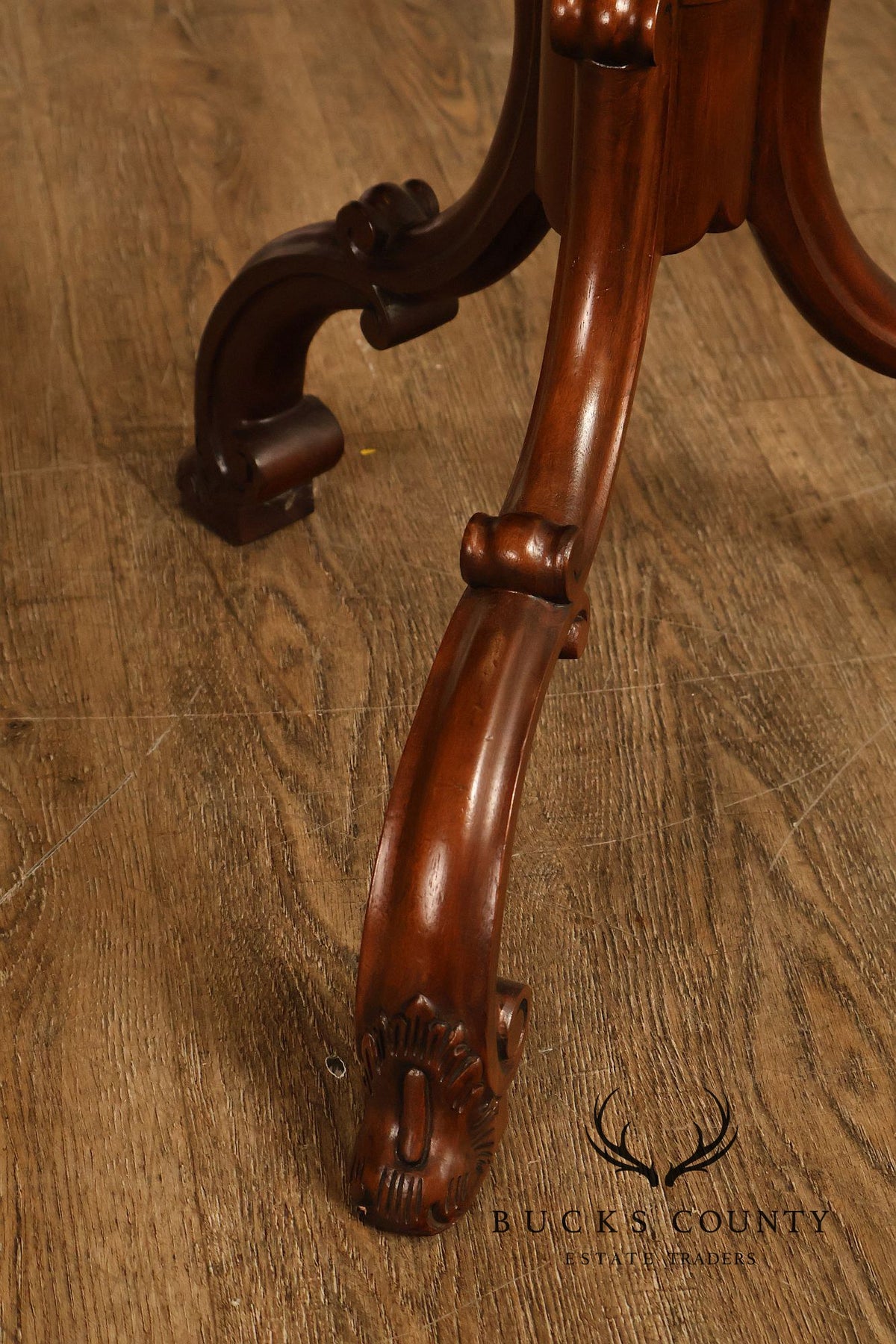 Baker Furniture Carved Mahogany Plant Stand