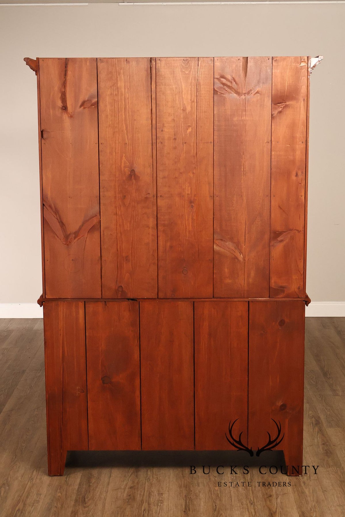 Custom Quality Farmhouse Pine Step Back Hutch