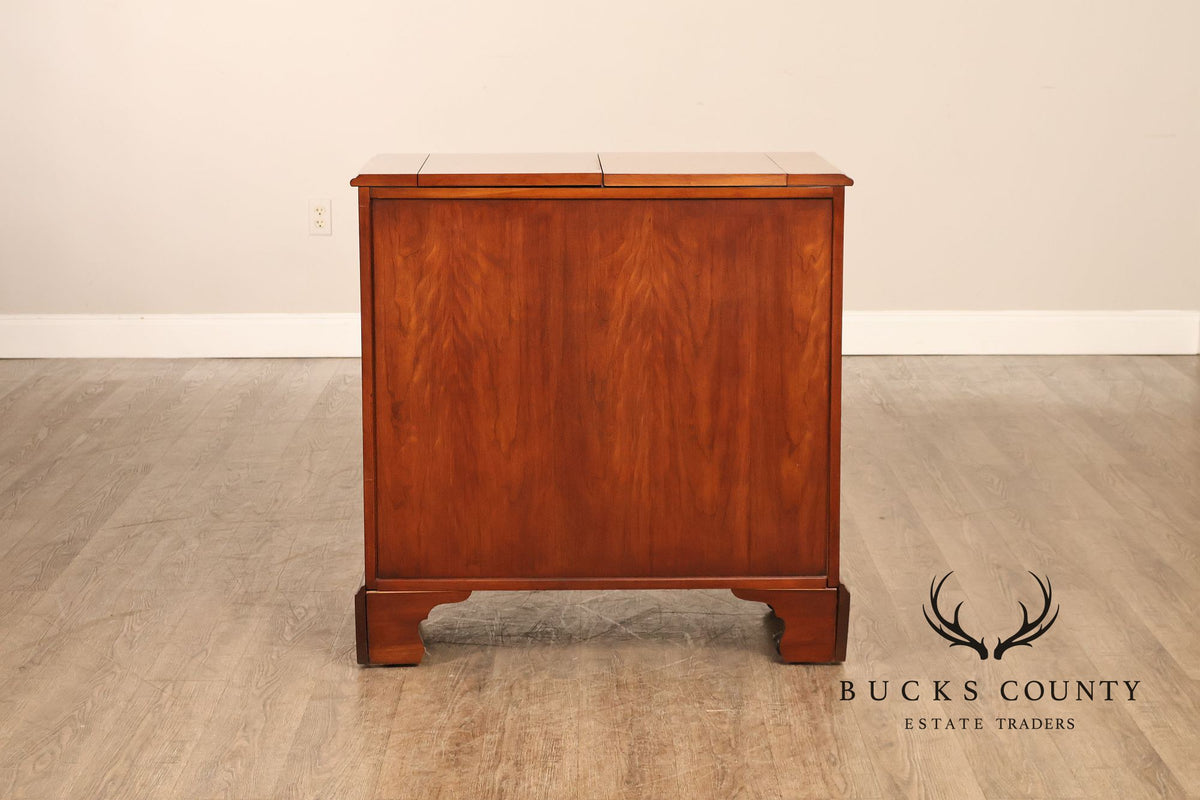 Henkel Harris Georgian Style Cherry Flip Top Server Cabinet