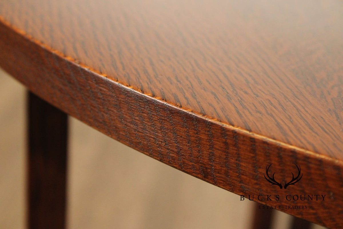 Stickley Mission Collection Oak Round Lamp Table