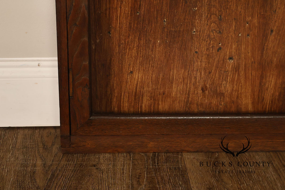 Antique Oak Shadowbox Display Case