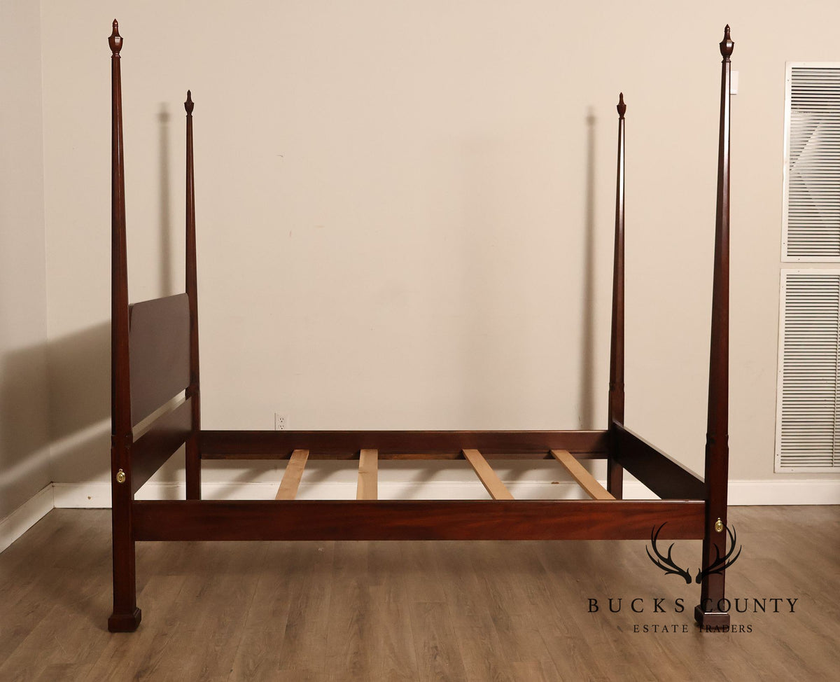 Henkel Harris Georgian Mahogany Queen Size Four Poster Bed