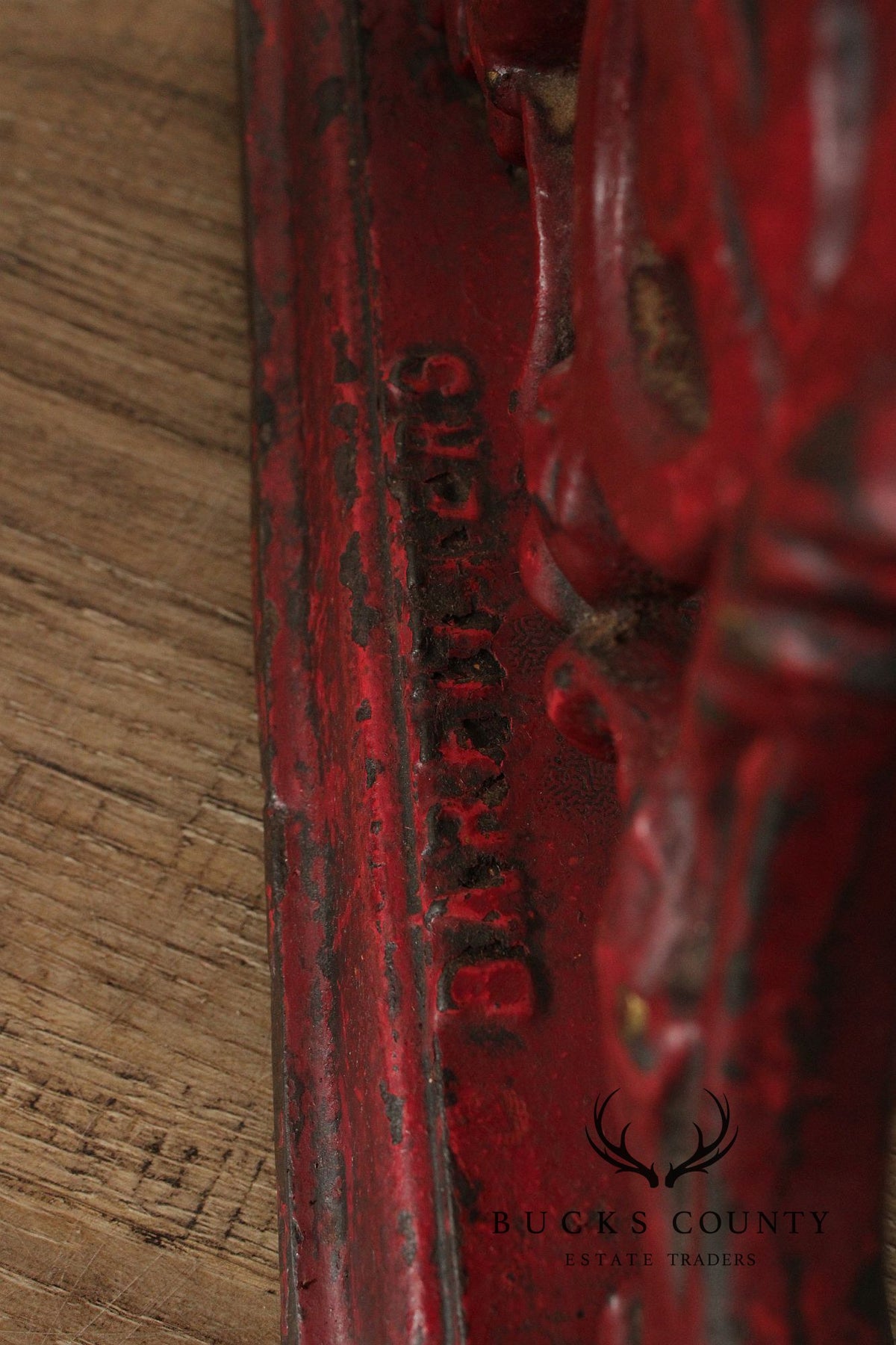 Antique Gaskell & Chambers Oak and Cast Iron Pub Table