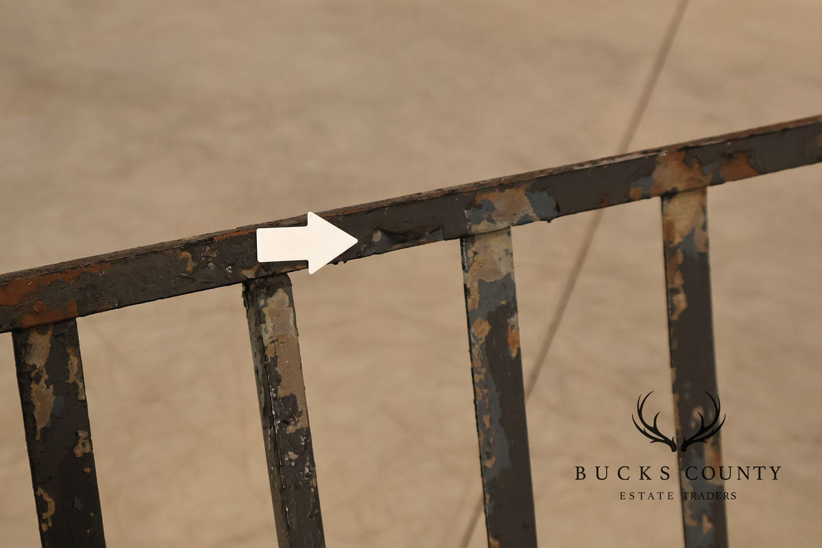 Vintage Wrought Iron Ivy Pattern Garden Bench
