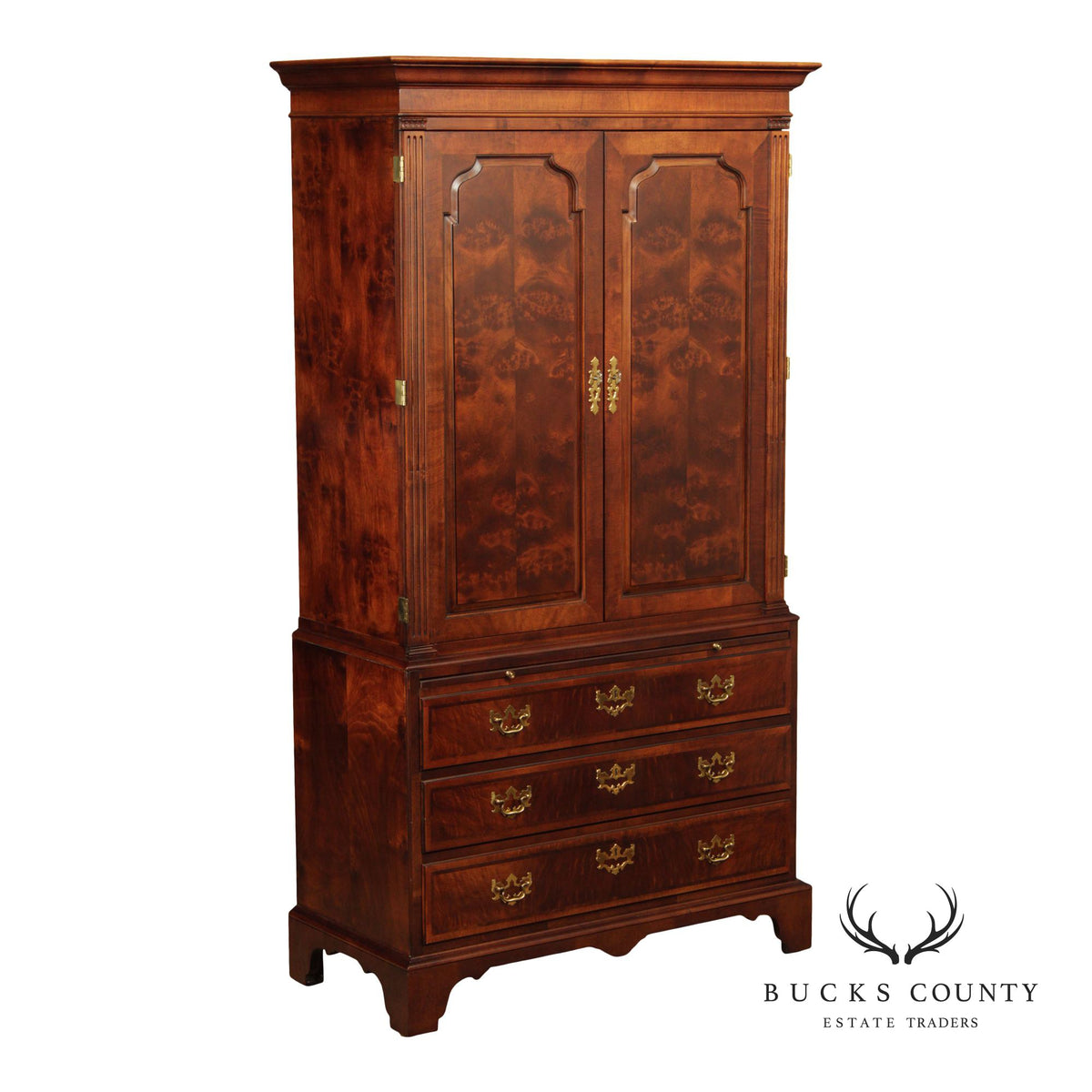 Henredon Aston Court Collection Mahogany Chippendale Bedroom Armoire Cabinet