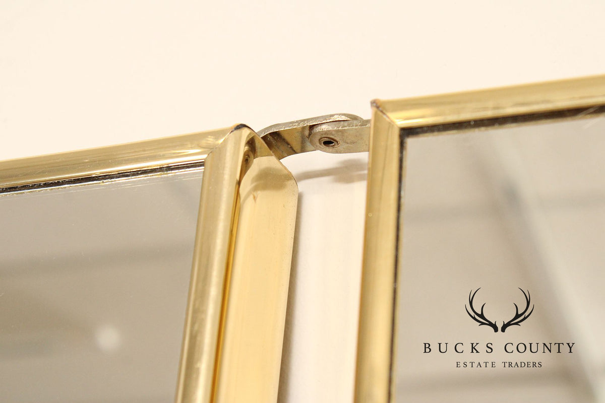 Hollywood Regency Two-Panel Mirrored Room Screen