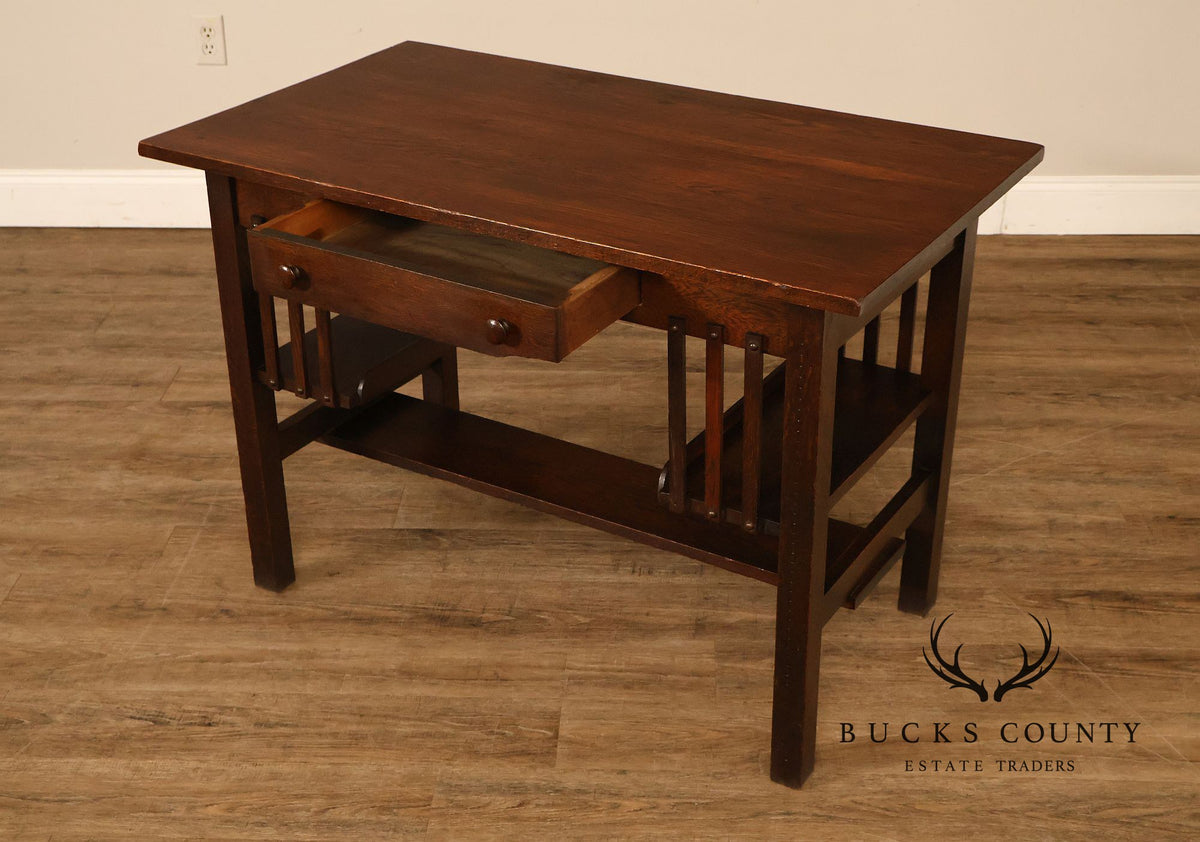 Antique Arts And Crafts Mission Oak Desk