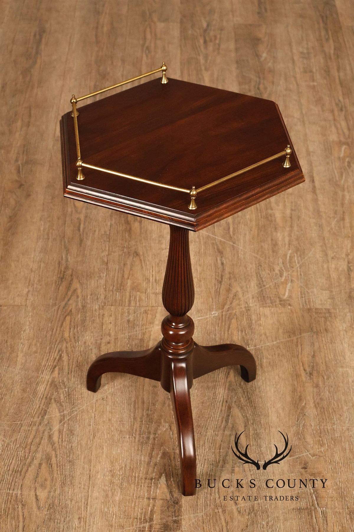 Ethan Allen Georgian Court Cherry Hexagon Side Table