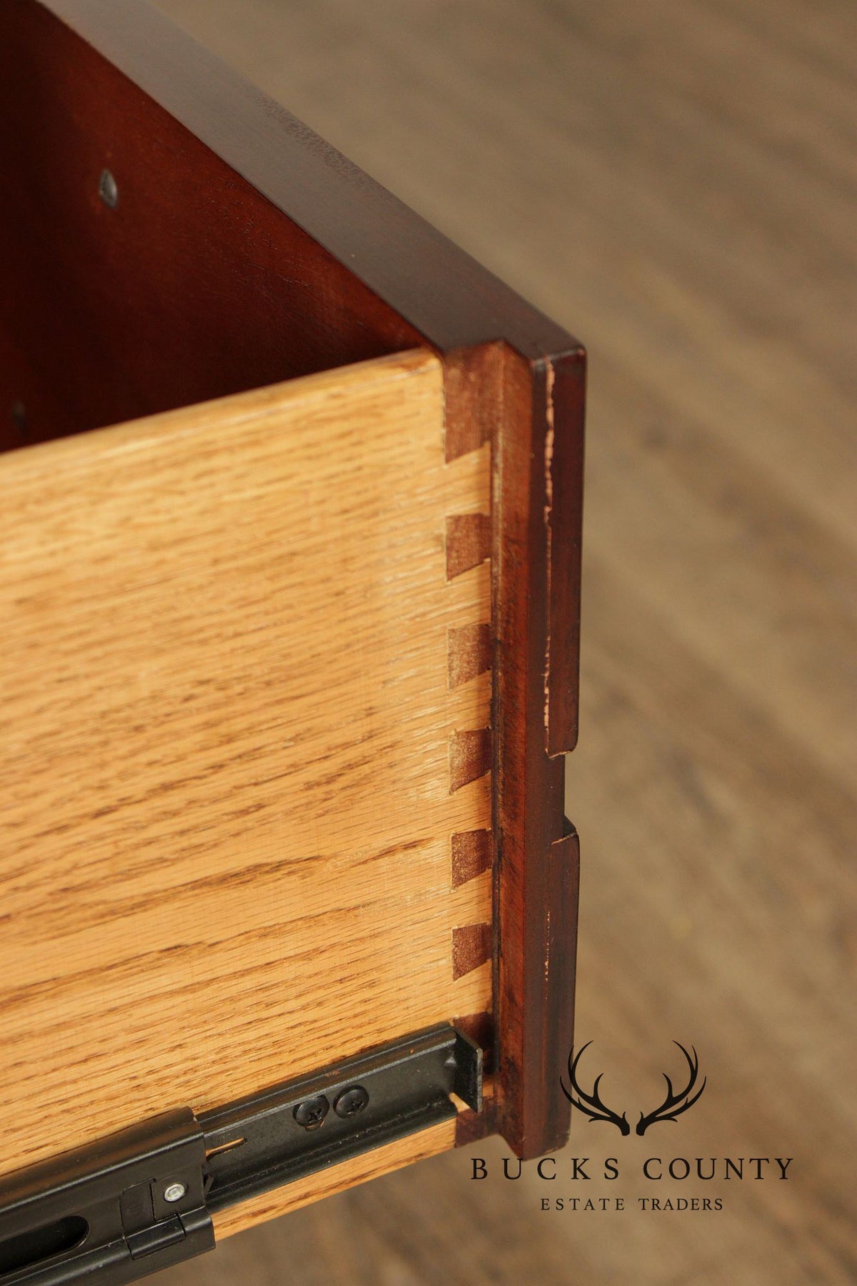 Henkel Moore Henkel Harris Mahogany Leather Top Executive Desk